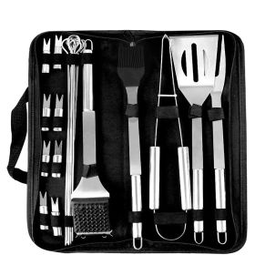 20 Piece Outdoor Camping Heavy Duty BBQ and Grill Tool Set