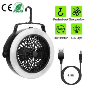 Outdoor Portable Camping 2in1 LED Fan Battery/USB Operated