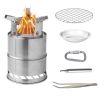 Outdoor Mini Stainless Steel Folding Wood Stove