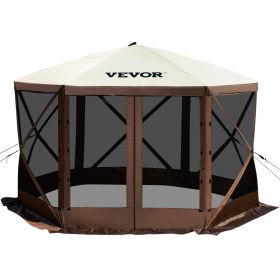 VEVOR Camping 12ft x 12ft Gazebo Pop-up Screen Tent w/ Bag