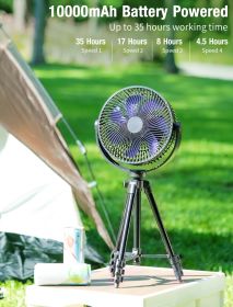 Portable Rechargeable 8'' Battery Powered Pedestal Fan