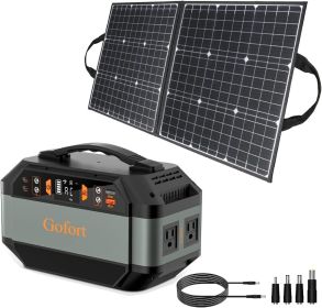 GOFORT 330W Portable Power Generator w/ Portable Solar Panel