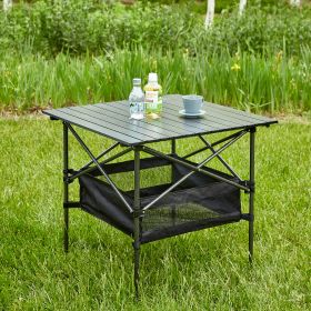 Lightweight Aluminum Roll-up Folding Outdoor Table with Bag