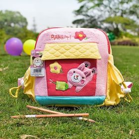 [Happy Rabbit] Embroidered Applique Kids Outdoor Backpack