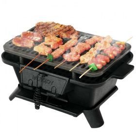 Heavy Duty Camping Cast Iron Tabletop BBQ Grill