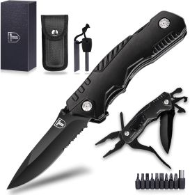 Pocket Knife 9 in1 Multi-tool Tactical Full Stainless Steel Knife