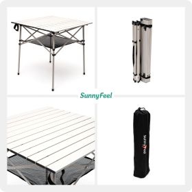 SUNNYFEEL Outdoor Lightweight Aluminum Camping Table