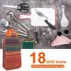 19Pcs Camping Kitchen Cooking Utensil Kit with Storage Bag