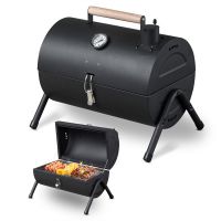 Portable Camping BBQ Charcoal Grill with Thermometer