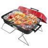 Outdoor Portable Tabletop Camping Charcoal Grill with Lid