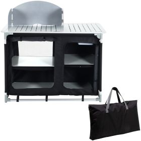 VEVOR Aluminum Outdoor Grill Station w/ Storage Organizer