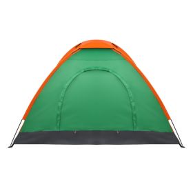 2-Person Waterproof Camping Dome Tent,  Orange & Green