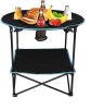 Bosonshop Collapsible Round Folding Table, with 4 Cup Holders