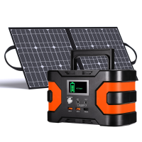 200W Peak Power Station With  Portable Solar Panel