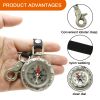 Mini Waterproof Shockproof Compass With Keychain