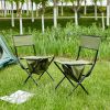 2-piece Folding Outdoor Chair with Storage Bag, Green