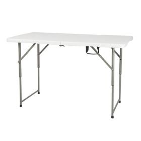 4ft Foldable Lift Patio Plastic Table White