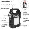 Portable Solar Power Generator w/Flashlight For Camping