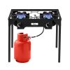 Outdoor High Pressure Propane Gas Double Burner Stove