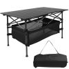 Lightweight Roll-up Aluminum Picnic Table w/ Carrying Bag