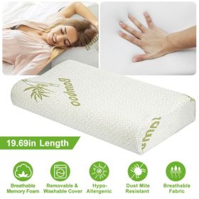 Bamboo Memory Foam Contoured Sleep Pillow