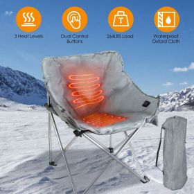 Heated Outdoor Portable Camping Chair For Adult 3 Heat Levels