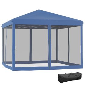 Outsunny 10' x 10' Pop Up Canopy Tent with Netting with Bag