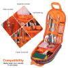 19Pcs Camping Kitchen Cooking Utensil Kit with Storage Bag