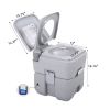 5.3 Gallon 20L Flush Outdoor Travel Camping Portable Toilet