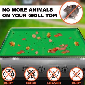 22" Food Grade Silicone Griddle,Grill Mat w/ Utensil Rest Green