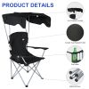 YSSOA Canopy Lounge Chair with Sunshade with Cup Holder