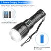 Waterproof Rechargeable Zoomable Super Bright LED Flashlight