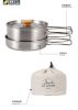 Outdoor Stainless Steel Pot / Pan Set with Folding Handle