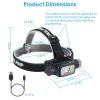 Rechargeable Motion Sensor Headlamp with 9 Light Modes