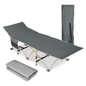 Portable 73"x26"x20" Folding Camping Cot, Grey