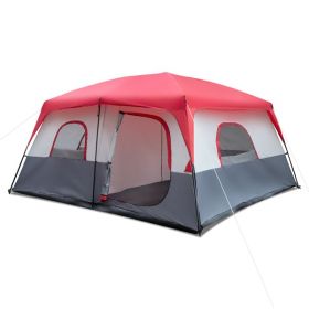 14 People Camping Tent Red And White