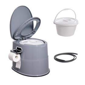 VEVOR Portable Toilet for Camping, 1.3 Gal Detachable Bucket