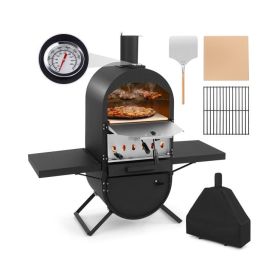 Outdoor Pizza Oven with 12 Inch Pizza Stone and Fabric Cover