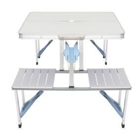 One Piece Folding Table and Chair Aluminum Alloy