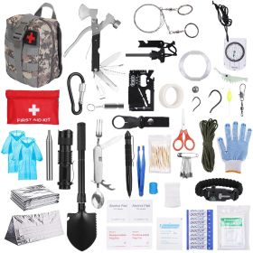 125Pcs Professional Emergency Survival Gear and First Aid Kit