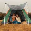 2Pcs Telescoping Adjustable Tarp Tent Rod Poles