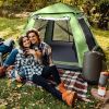 Spring Quick Open Four-Person Family Camping Tent Green