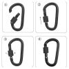 D Shape Spring-Loaded Gate Aluminum Keychain Gate Buckle