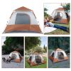 Spring Quick Opening Four-Person Family Camping Tent, Brown