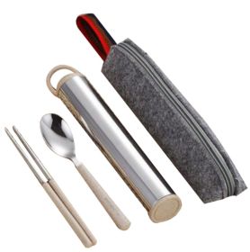 Stainless Steel Flatware Spoon Chopsticks Tableware Set [G]