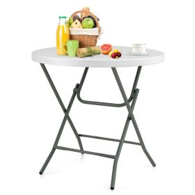 Round Foldable Lightweight Table with Double Lockable Legs