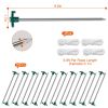 Heavy Duty Tent Stakes Nails Spike with Ropes Set 20Pcs