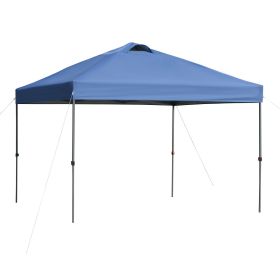 Outsunny 10' x 10' Pop Up Canopy Tent, Instant Sun Shelter with 3-Level Adjustable Height, Top Vents and Wheeled Carry Bag for Outdoor, Garden, Patio