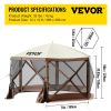 VEVOR Camping 12ft x 12ft Gazebo Pop-up Screen Tent w/ Bag