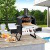 2-Layer Pizza Oven with Removable Cooking Rack, Folding Legs